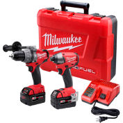 Milwaukee 2997-22 M18 FUEL Li-Ion Cordless Brushless Hammer Drill/Impact Driver 2-Tool Combo Kit