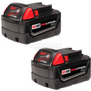 Milwaukee® 48-11-1822 18V Li-Ion M18 Battery 3Ah Extended Capacity 2Pk