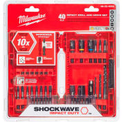 Ensemble de 40 mèches et emblouts de tournevis SHOCKWAVE™ Milwaukee® 48-32-4006