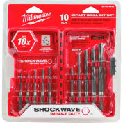 Milwaukee® 48-89-4445 SHOCKWAVE™ 10pc. Ensemble de bits de forage Hex