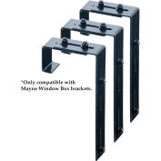 Mayne® Adjustable Deck Rail Brackets, Black (Pack of 3)