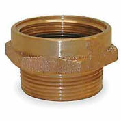 Fire Hose Female/Male Hose Nipple - 1-1/2 In. NPT Female X 1-1/2 In. NH Male - Brass