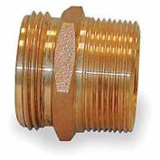 Fire Hose Double Male Nipple - 2-1/2 In. NPT X 2-1/2 In. NH - Brass