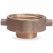 Fire Hose Female/Male Reducer Adapter - 2-1/2 In. NH Female X 2 In. NPT Male - Brass