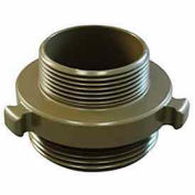 Fire Hose Double Male Adapter - 2-1/2 In. NH X 2-1/2 In. NH - Aluminum