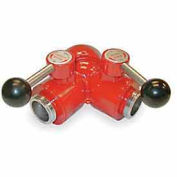 Fire Hose Leader Line Wye - 2-1/2 In. NH X 1-1/2 In. NPSH - Brass - 2-Piece
