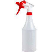 Round Spray Bottle w/Red Trigger Sprayer - 24 oz.