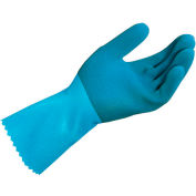 MAPA® Blue-Grip™ LL301 Gants en caoutchouc naturel, Poids lourd, Bleu, 1 Paire, Moyen, 301427