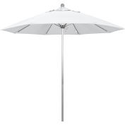 California Umbrella 9' Patio Umbrella - Olefin White - Silver Pole - Venture Series