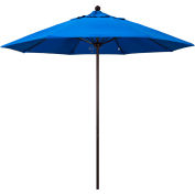 California Umbrella 9' Patio Umbrella - Olefin Royal Blue - Bronze Pole - Venture Series