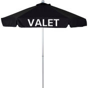 California Umbrella 7.5' Valet Umbrella - Olefin Black Silver Pole