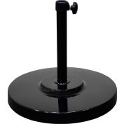 California Umbrella 50 lbs Umbrella Base - Steel Covered Concrete - Black