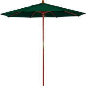 California Umbrella 7,5' Patio Umbrella - Olefin Hunter Green - Pôle bois franc - Grove Series