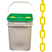 M. Chain Plastic Chain Barrier In A Pail, 1-1/2"x300'L, Jaune