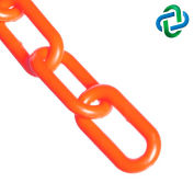Mr. Chain Plastic Barrier Chain, 1-1/2 « x 500 ft, Traffic Orange