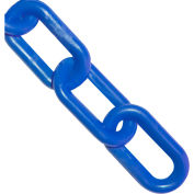 M. Chain Plastic Chain Barrier, 2"x100'L, Bleu