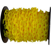 M. Chain Plastic Chain Barrier On A Reel, 2"x125'L, Jaune