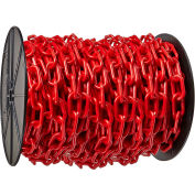 M. Chain Plastic Chain Barrier On A Reel, 2"x125'L, Rouge