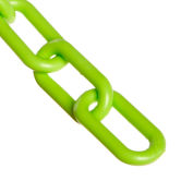 M. Chain Heavy Duty Plastic Chain Barrier, 2"x25'L, Safety Green