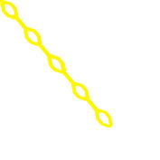 Mr. Chain Gothic Plastic Chain Barrier, 2"x100'L, Yellow