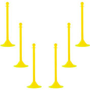 Mr. Chain 2 » Light Duty Stanchion, 41 » H, Jaune, Paquet de 6