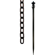 Mr. Chain Colonial Pole Kits w / 1 » x 50'L Chain®, Noir, Pack de 12