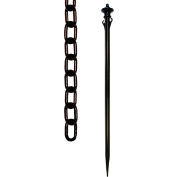Mr. Chain Colonial Pole Kits w / 1 » x 50'L Chain®, Noir, Pack de 12