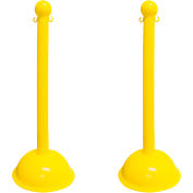 M. Chain® 3 » Stanchion, 41 » H, jaune, paquet de 2