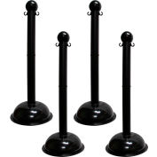 M. Chain® 3 » Stanchion, 41 » H, noir, paquet de 4