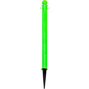 Global Industrial™ Plastic Ground Pole, 35"H, Safety Green