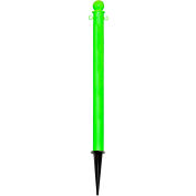 Global Industrial Plastic Ground Pole, 35"H, Safety Green
