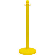 M. Chain Medium Duty Plastic Stanchion Post, 40"H, Jaune