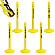 M. Chain Warning Label Stanchion and Chain Kit, 40 » de hauteur, 50' de 2 » Chain
