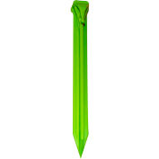 M. Chain® Utility Stakes, 9"H, Safety Green, Pack de 15