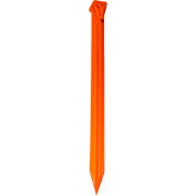 M. Chain® Utility Stakes, 12"H, Orange sécurité, Pack de 15