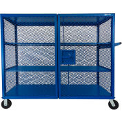 Cage de sécurité mobile Jescraft, capacité de 60 pi³, bleu