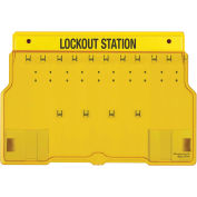 Station de cadenas Master Lock® 10 avec couvercle, 1483B vacants