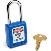 De sécurité Master Lock® série 410 cadenas thermoplastique, bleu, 410BLU