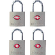 Master Lock® No. 4683Q TSA-Accept Keyed Metal Padlock 7/8"W - Alumninum - Pkg Qty 4
