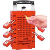 Master Lock® Group Lock Box, Latch Tight™, Portable Or Wall Mount, Red
