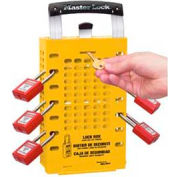 Master Lock® Group Lock Box, Latch Tight™, Portable Or Wall Mount, Yellow