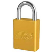 No Lock® américain A1105YLW en aluminium massif rectangulaire cadenas - jaune, qté par paquet : 24