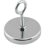 Master Magnetics céramique Hang-TI aimant RB50EB avec joint boulon à œil 35 lb Pull électrodéposition de Chrome, qté par paquet : 25