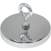 Master Magnetics Ceramic Hang-It Magnet RB80EB with Attached Eyebolt 95 Lbs. Pull Chrome Plating