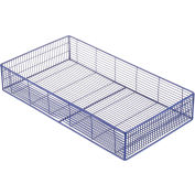 Marlin Steel Plain Steel Display Basket Blue 20"L x 11"W x 3-1/2"H, Qty 5+