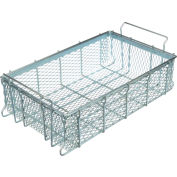 Marlin Steel Material Handling Basket 21"L x 13-1/4"W x 5-7/16"H - 0.5" Wire - Plain Steel