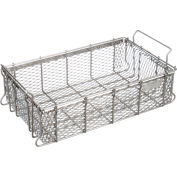 Marlin Steel Material Handling Basket 21"L x 13-1/4"W x 5-7/16"H - 0.5" Wire - Stainless Steel