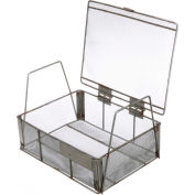 Marlin Steel Small Parts Wire Basket With Lid 9"L x 7"W x 3"H Stainless Steel Price Each for Qty 5+