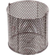 Marlin Steel Perforated Round Basket 8-5/8"Dia x 8-1/4"H Plain Steel - Price Each for Qty 1-4