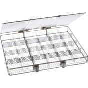 Marlin Steel Wire Mesh Basket 02035003-38 - 20-1/4"L x 17-3/16"W x 2-1/2"H Stainless Steel, Natural